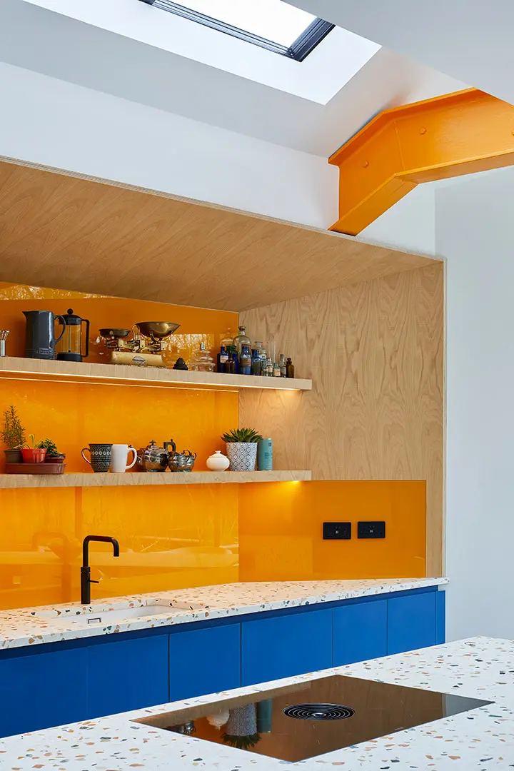 Kitchen joinery and rooflight detail